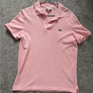 Lacoste Pink Polo Shirt Slim Fit